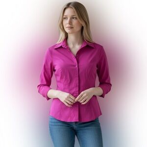 Como Stretch Fuchsia Button-Down Shirt